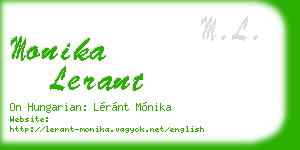 monika lerant business card